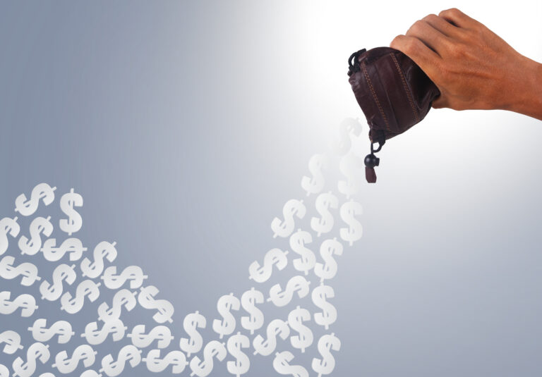 Conceptual image for wasting money